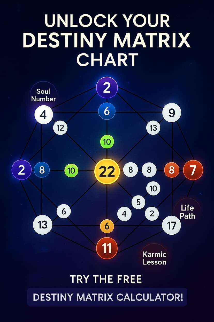 Destiny Matrix Chart - Discover Your Life Path Destiny Matrix Chart Example - Personalized Numerology Reading and Life Path Analysis